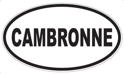 CAMBRONNE - Oval Sticker