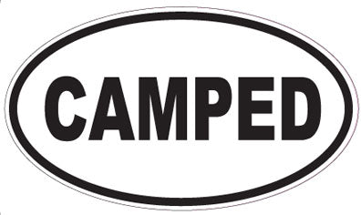 CAMPED - Oval Sticker