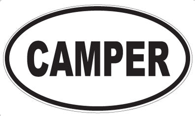 CAMPER - Oval Magnet