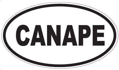 CANAPE - Oval Sticker