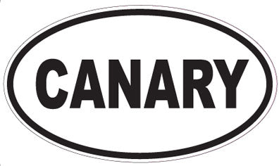 CANARY - Oval Sticker