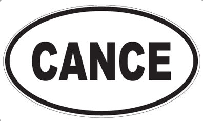 CANCE - Oval Sticker