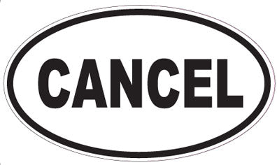 CANCEL - Oval Sticker