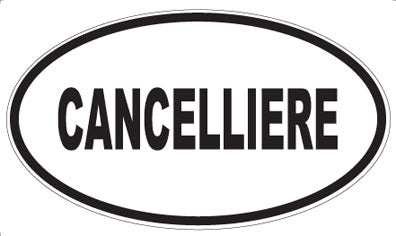 CANCELLIERE - Oval Sticker