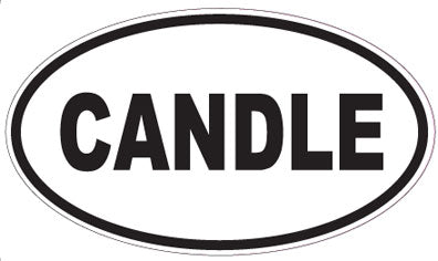 CANDLE - Oval Sticker