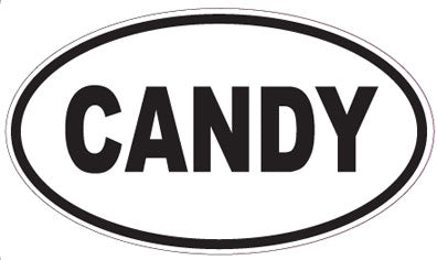 CANDY - Oval Sticker