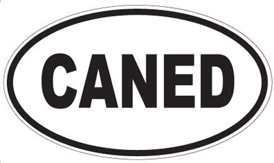 CANED - Oval Sticker