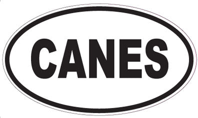 CANES - Oval Sticker