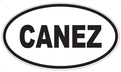 CANEZ - Oval Sticker