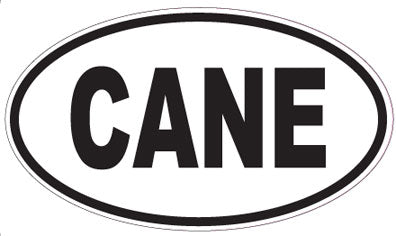 CANE - Oval Sticker
