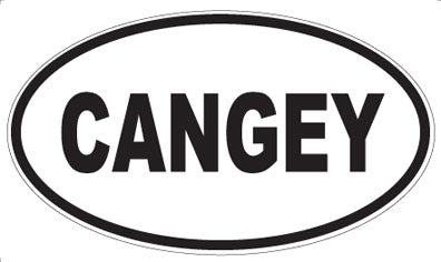 CANGEY - Oval Sticker