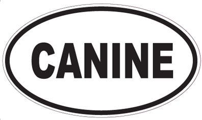CANINE - Oval Sticker