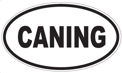 CANING - Oval Sticker