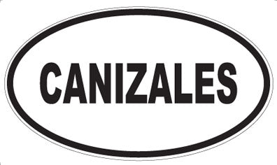 CANIZALES - Oval Sticker