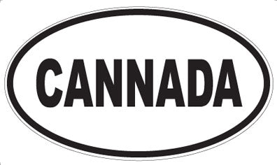 CANNADA - Oval Sticker