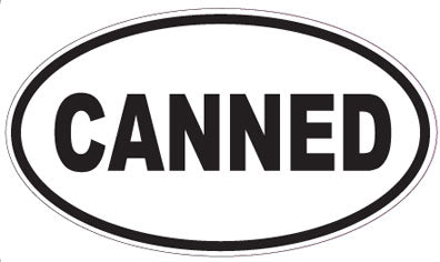 CANNED - Oval Sticker