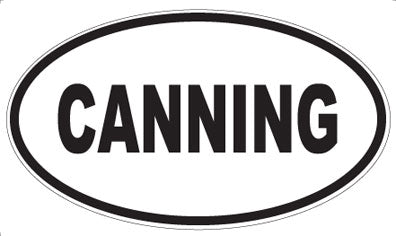 CANNING - Oval Sticker