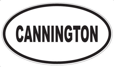 CANNINGTON - Oval Sticker