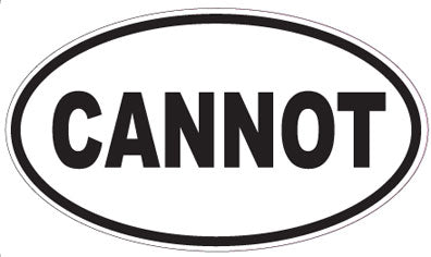 CANNOT - Oval Sticker