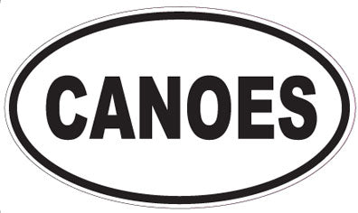 CANOES - Oval Sticker