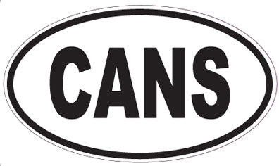 CANS - Oval Sticker