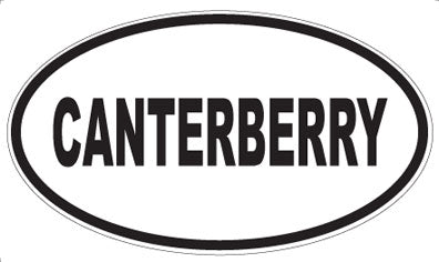 CANTERBERRY - Oval Sticker