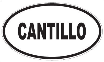 CANTILLO - Oval Sticker