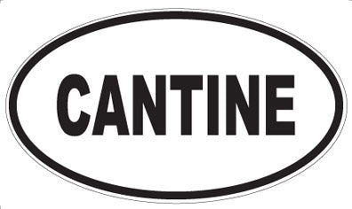 CANTINE - Oval Sticker