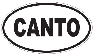 CANTO - Oval Sticker
