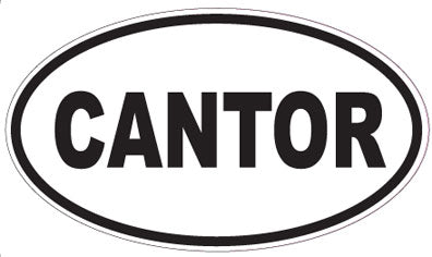 CANTOR - Oval Sticker