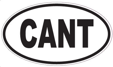 CANT - Oval Sticker