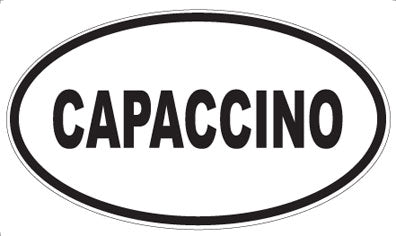 CAPACCINO - Oval Sticker