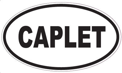 CAPLET - Oval Sticker