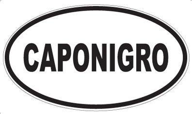 CAPONIGRO - Oval Sticker