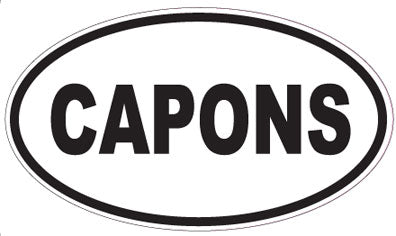 CAPONS - Oval Sticker