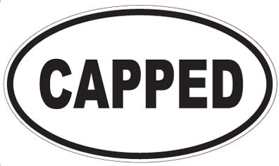 CAPPED - Oval Sticker