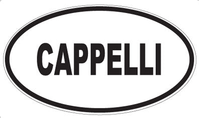 CAPPELLI - Oval Sticker