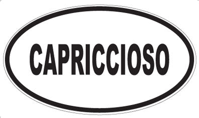 CAPRICCIOSO - Oval Sticker
