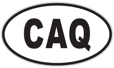 CAQ - 3 Letter Initials Oval Sticker