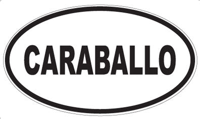 CARABALLO - Oval Magnet