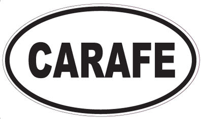 CARAFE - Oval Sticker