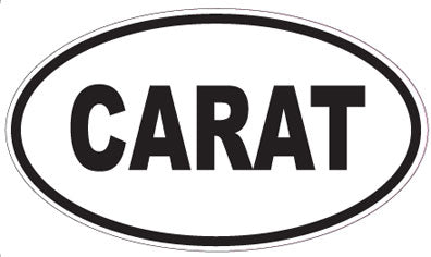CARAT - Oval Sticker