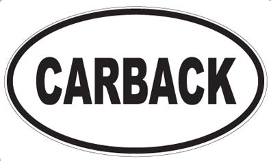 CARBACK - Oval Magnet