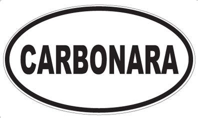 CARBONARA - Oval Magnet