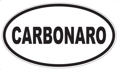 CARBONARO - Oval Sticker