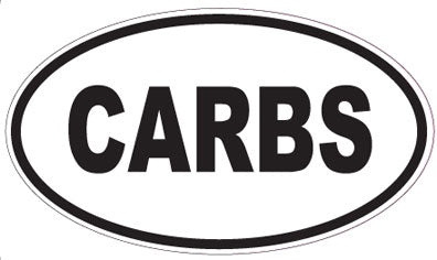 CARBS - Oval Sticker