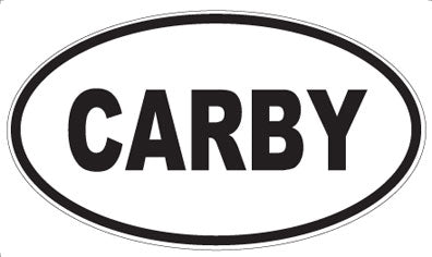 CARBY - Oval Sticker