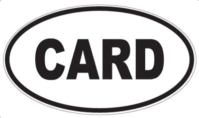 CARD - Oval Sticker