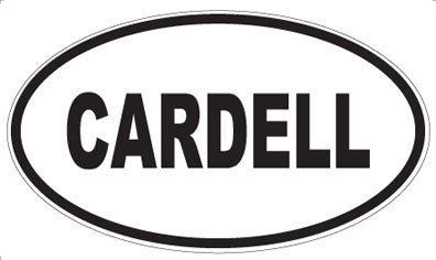 CARDELL - Oval Sticker