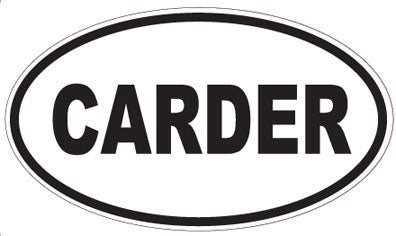 CARDER - Oval Sticker